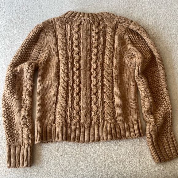 NWT Elie Tahari Camel Cable Knit Sweater M - Picture 9 of 12